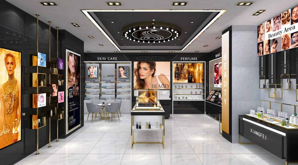 Custom Makeup Display Fixtures Solution for Cosmetic Store - Cosmetic & Beauty Displays