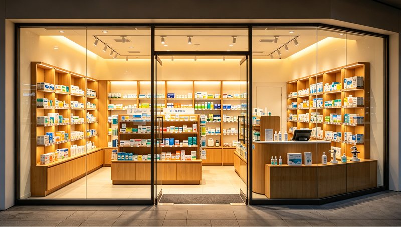 Winka Display Modern Pharmacy Display Fixtures | Full Store Interior Solutions - Pharmacy & Medical Displays