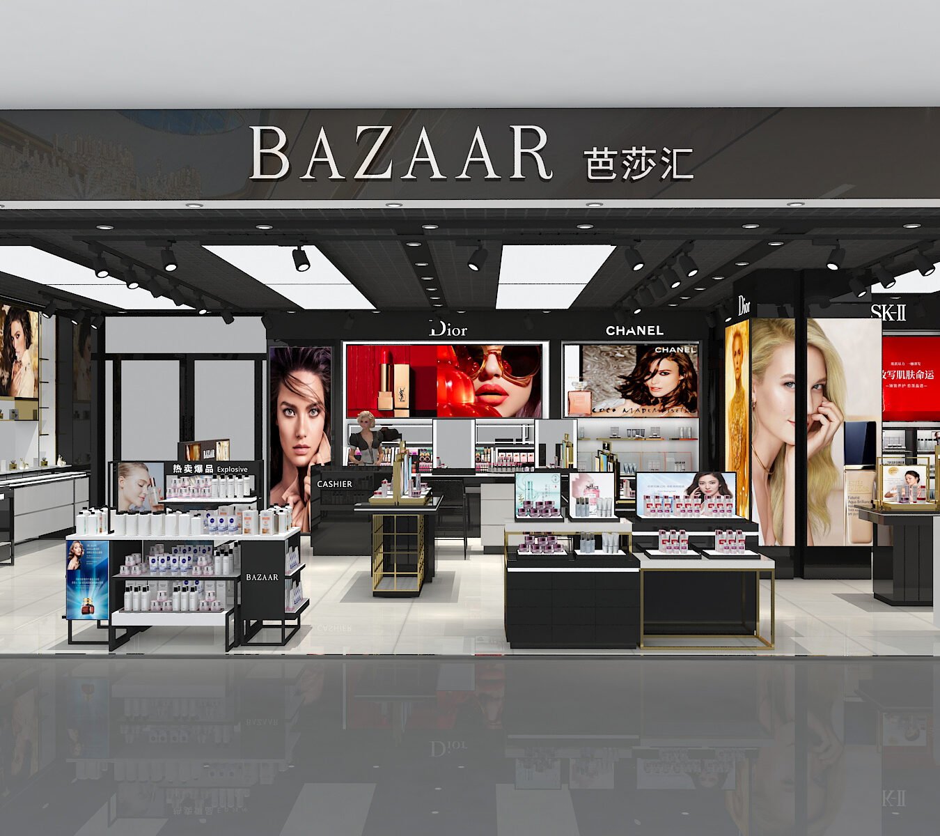 Wall Cabinet & Retail Island Counter for Makeup Skincare Perfume Shop Custom Size - Cosmetic & Beauty Displays