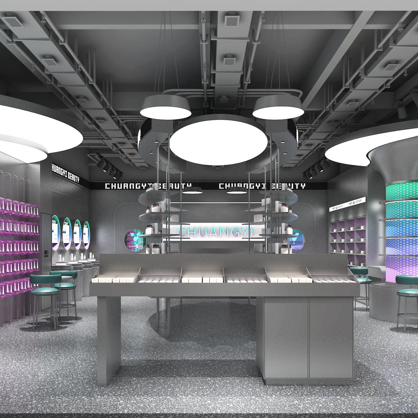 Custom Retail Shop Interior Fixtures | Cosmetic Full Store Display Furniture - Cosmetic & Beauty Displays