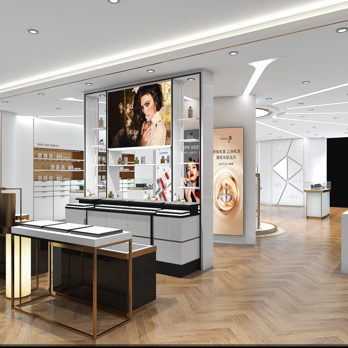 Custom Cosmetic Display Showcase for Retail Makeup Shop - Cosmetic & Beauty Displays