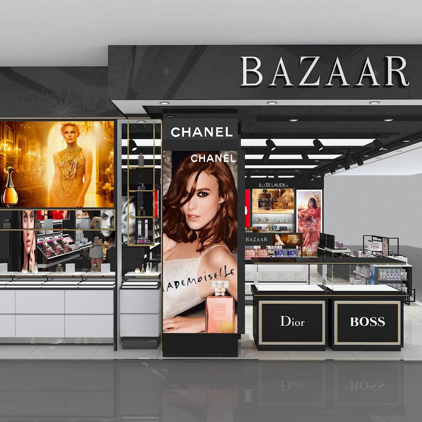 Wall Cabinet & Retail Island Counter for Makeup Skincare Perfume Shop Custom Size - Cosmetic & Beauty Displays