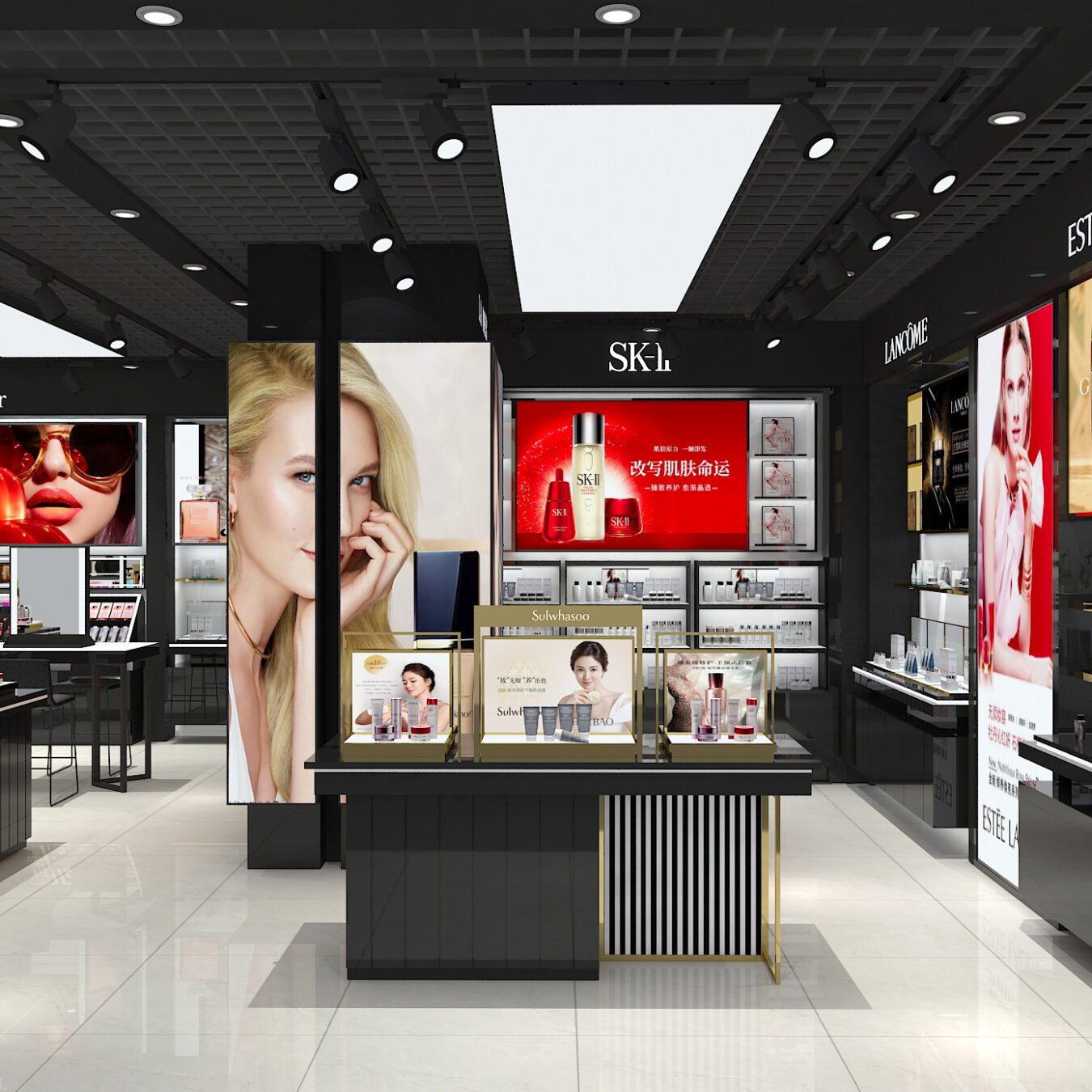 Wall Cabinet & Retail Island Counter for Makeup Skincare Perfume Shop Custom Size - Cosmetic & Beauty Displays