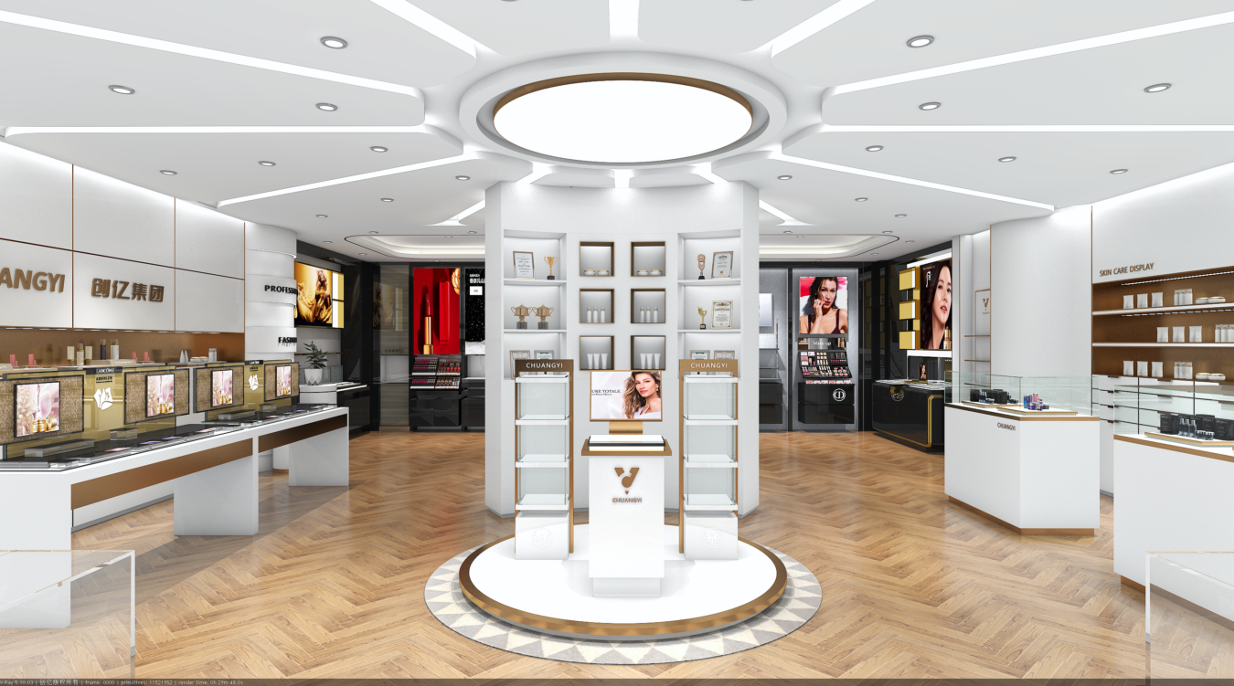 Custom Cosmetic Display Showcase for Retail Makeup Shop - Cosmetic & Beauty Displays