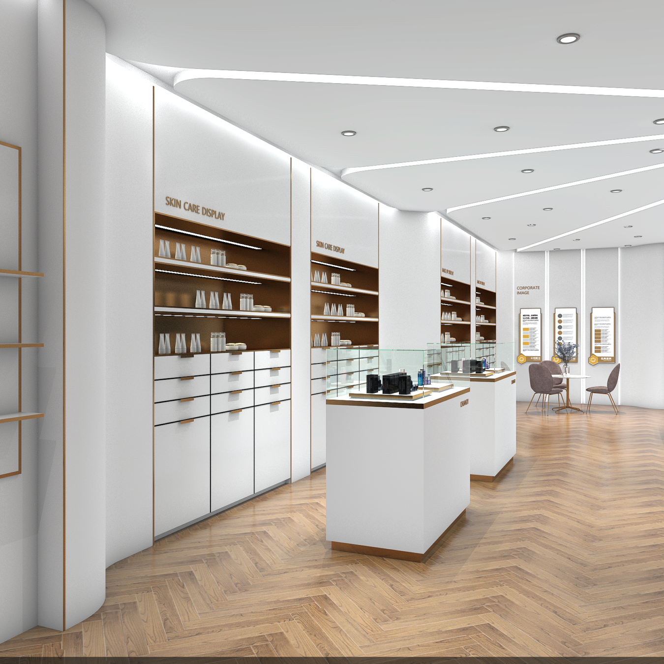 Custom Cosmetic Display Showcase for Retail Makeup Shop - Cosmetic & Beauty Displays