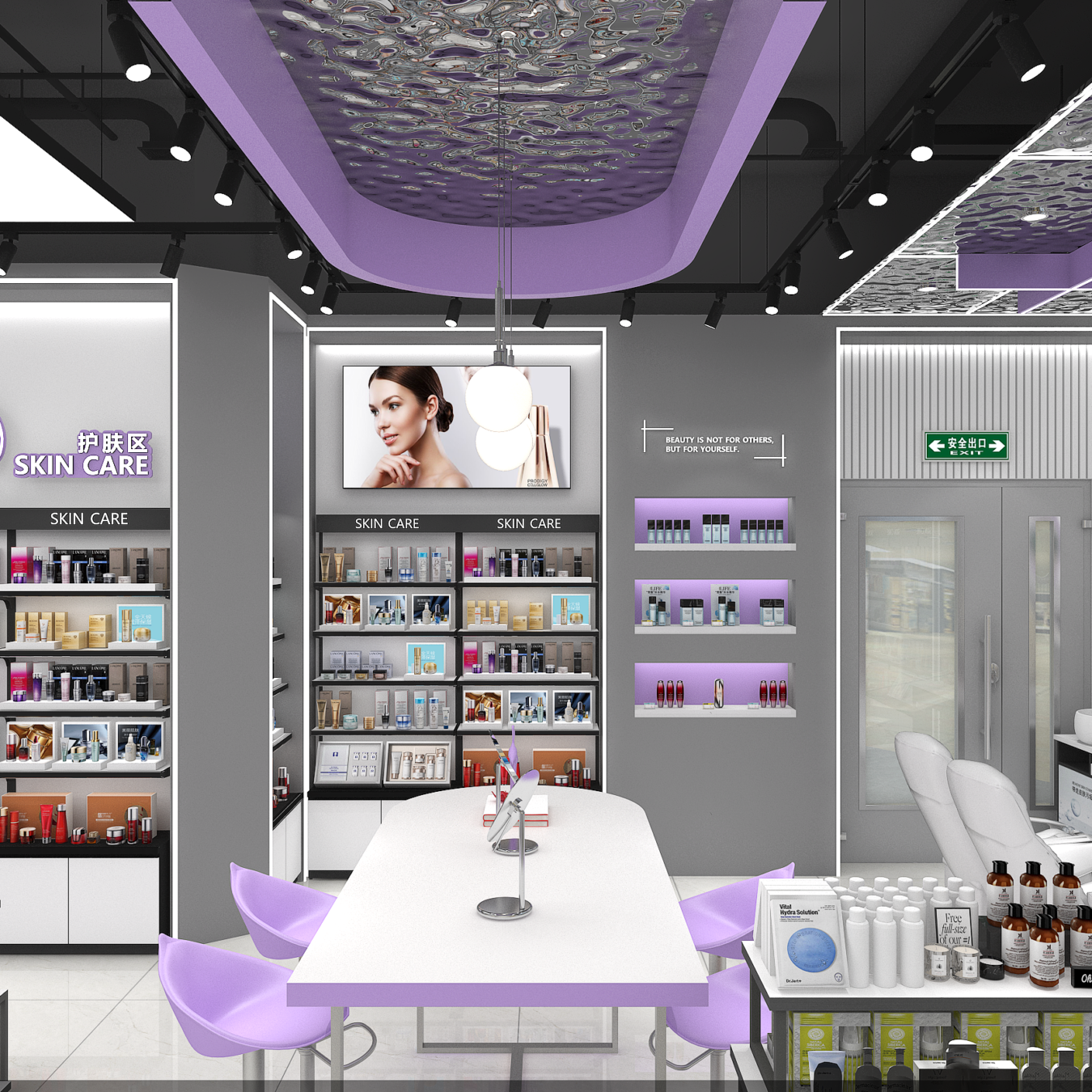 Custom Cosmetics Shop Display Shelves & Store Furniture - Cosmetic & Beauty Displays