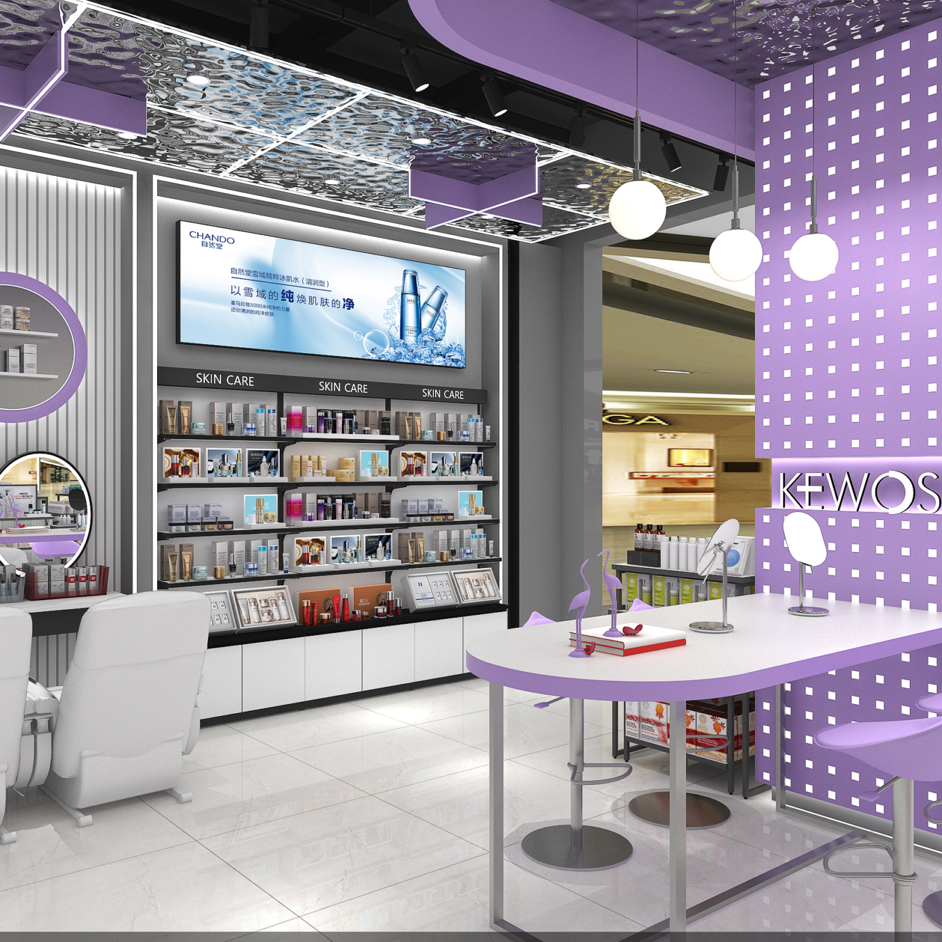 Custom Cosmetics Shop Display Shelves & Store Furniture - Cosmetic & Beauty Displays