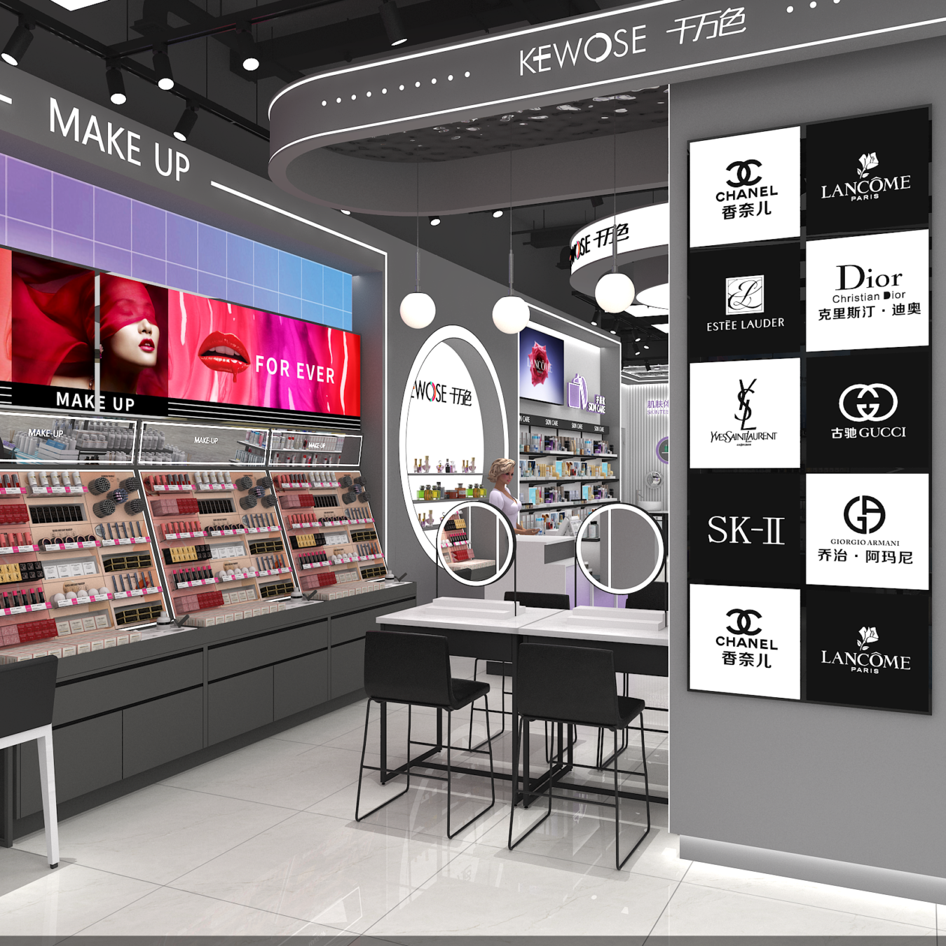 Custom Cosmetics Shop Display Shelves & Store Furniture - Cosmetic & Beauty Displays