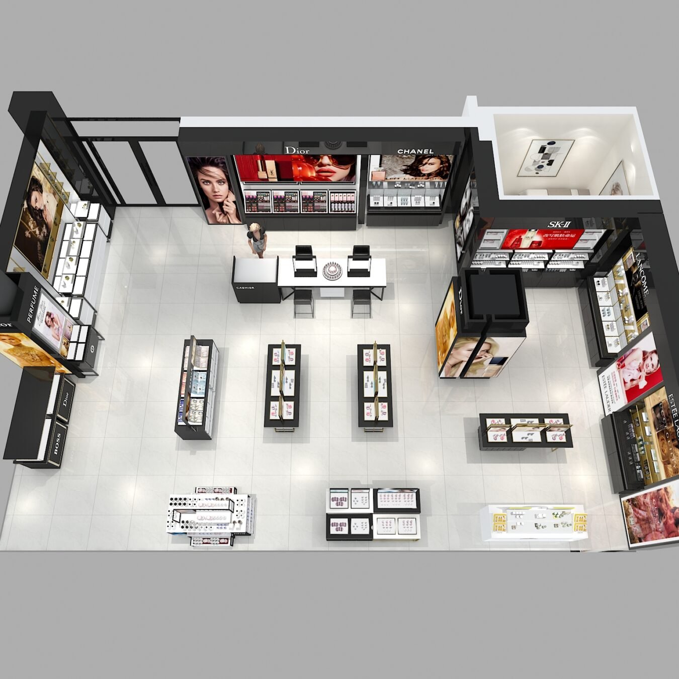 Wall Cabinet & Retail Island Counter for Makeup Skincare Perfume Shop Custom Size - Cosmetic & Beauty Displays