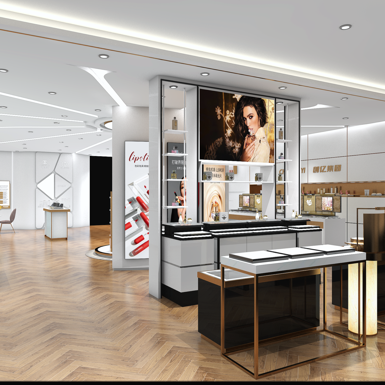 Custom Cosmetic Display Showcase for Retail Makeup Shop - Cosmetic & Beauty Displays