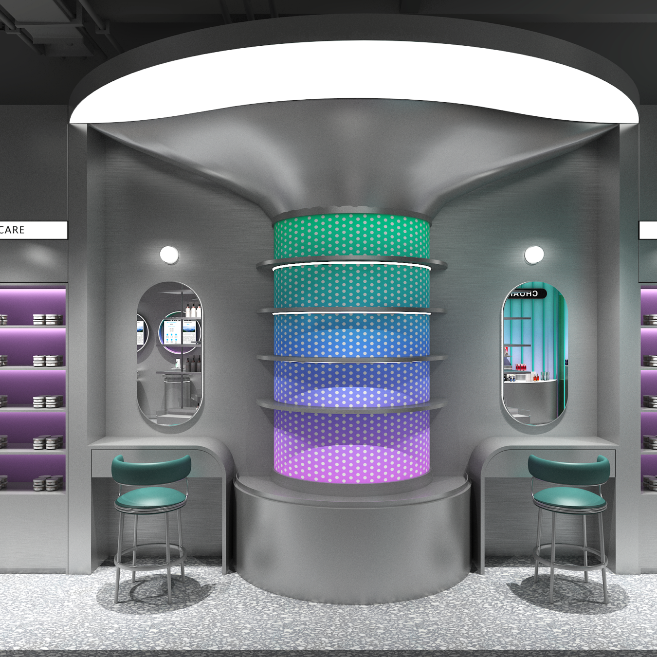Custom Retail Shop Interior Fixtures | Cosmetic Full Store Display Furniture - Cosmetic & Beauty Displays