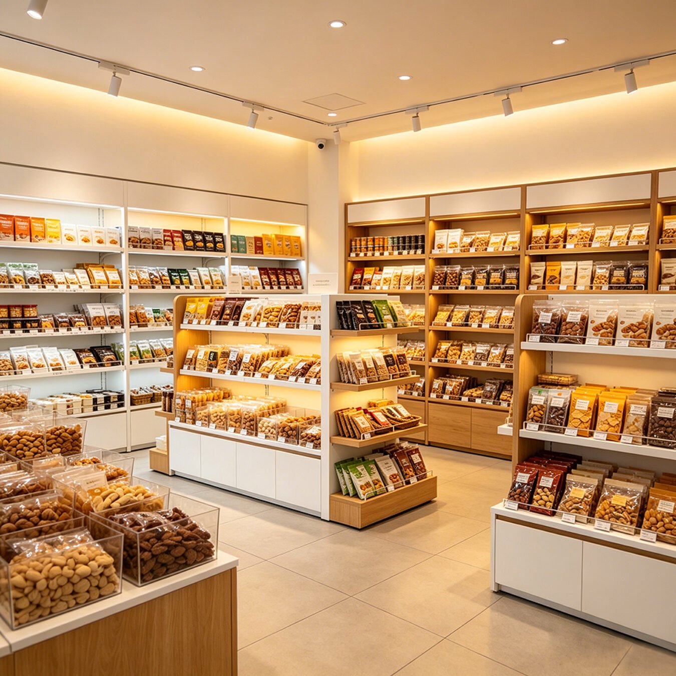 Custom Wood Retail Display Shelving for Supermarkets - Supermarket & Grocery Shelving