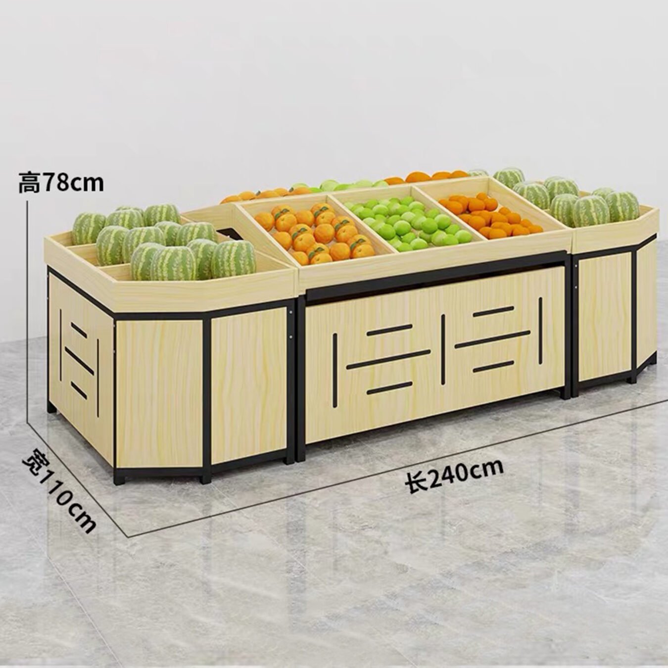 Supermarket Center Island Fruit & Vegetable Display Stand - Supermarket & Grocery Shelving