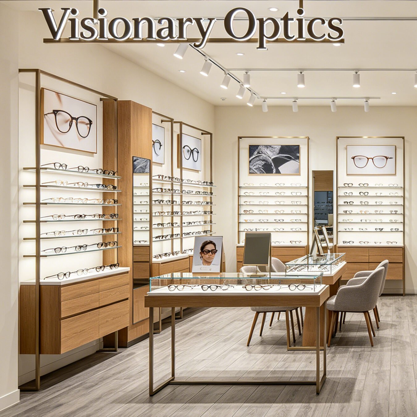 Custom Wood Eyewear Shop Furniture Set – Complete Optical Retail Store Solution - Custom Store Display Solutions