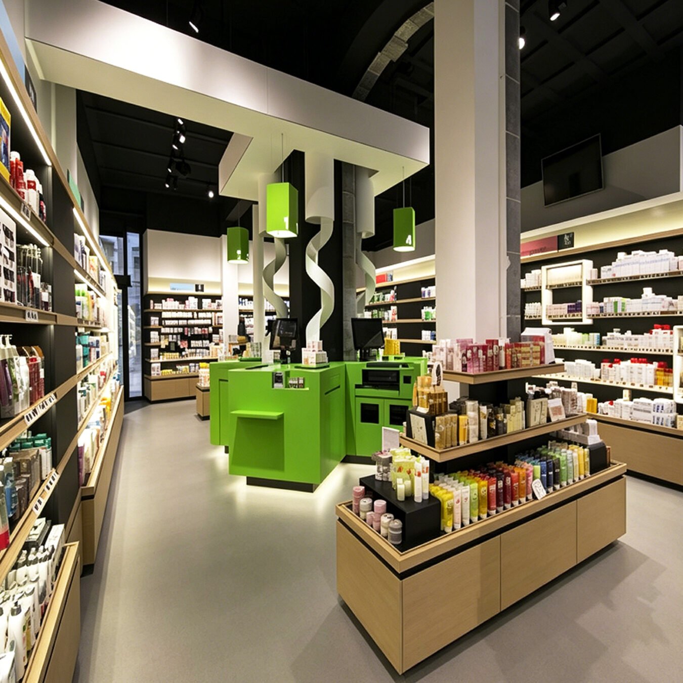 Winka Display Modern Pharmacy Retail Display Shelving System - Pharmacy & Medical Displays