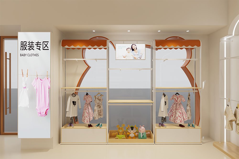Custom Full Store Maternity & Baby Shop Interior Display Fixtures - Maternity & Baby Shop Displays