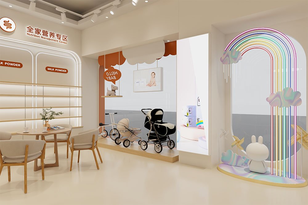 Custom Full Store Maternity & Baby Shop Interior Display Fixtures - Maternity & Baby Shop Displays