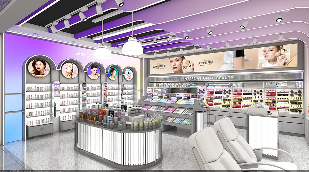 Custom Full Set Beauty Cosmetic Store Display Fixtures - Cosmetic & Beauty Displays