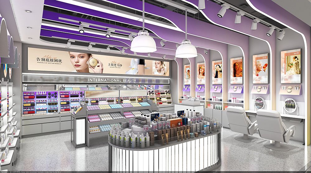 Custom Full Set Beauty Cosmetic Store Display Fixtures - Cosmetic & Beauty Displays