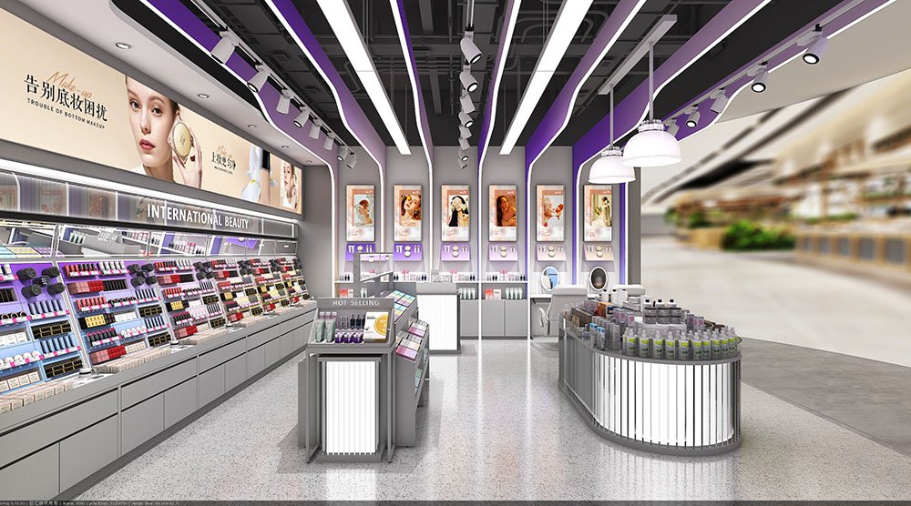 Custom Full Set Beauty Cosmetic Store Display Fixtures - Cosmetic & Beauty Displays