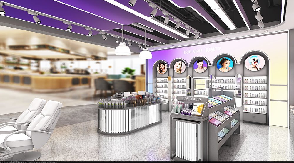 Custom Full Set Beauty Cosmetic Store Display Fixtures - Cosmetic & Beauty Displays