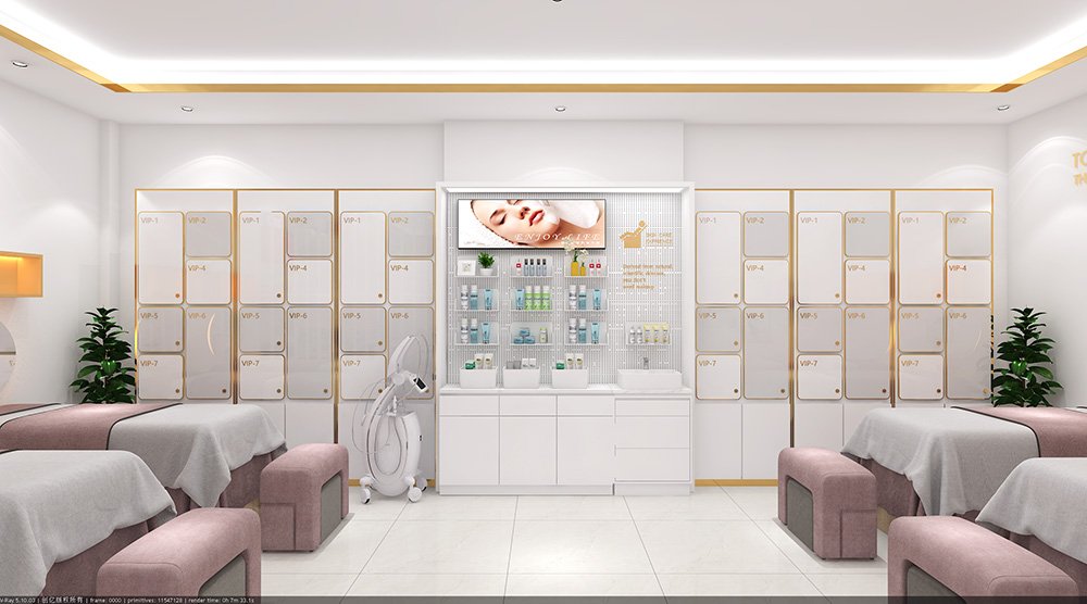 Modern Cosmetics Retail Store Full Interior Design & Display Fixtures - Cosmetic & Beauty Displays