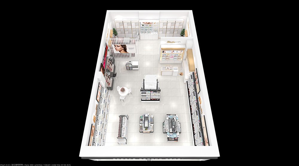 Modern Cosmetics Retail Store Full Interior Design & Display Fixtures - Cosmetic & Beauty Displays
