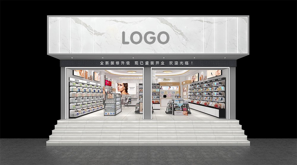Modern Cosmetics Retail Store Full Interior Design & Display Fixtures - Cosmetic & Beauty Displays