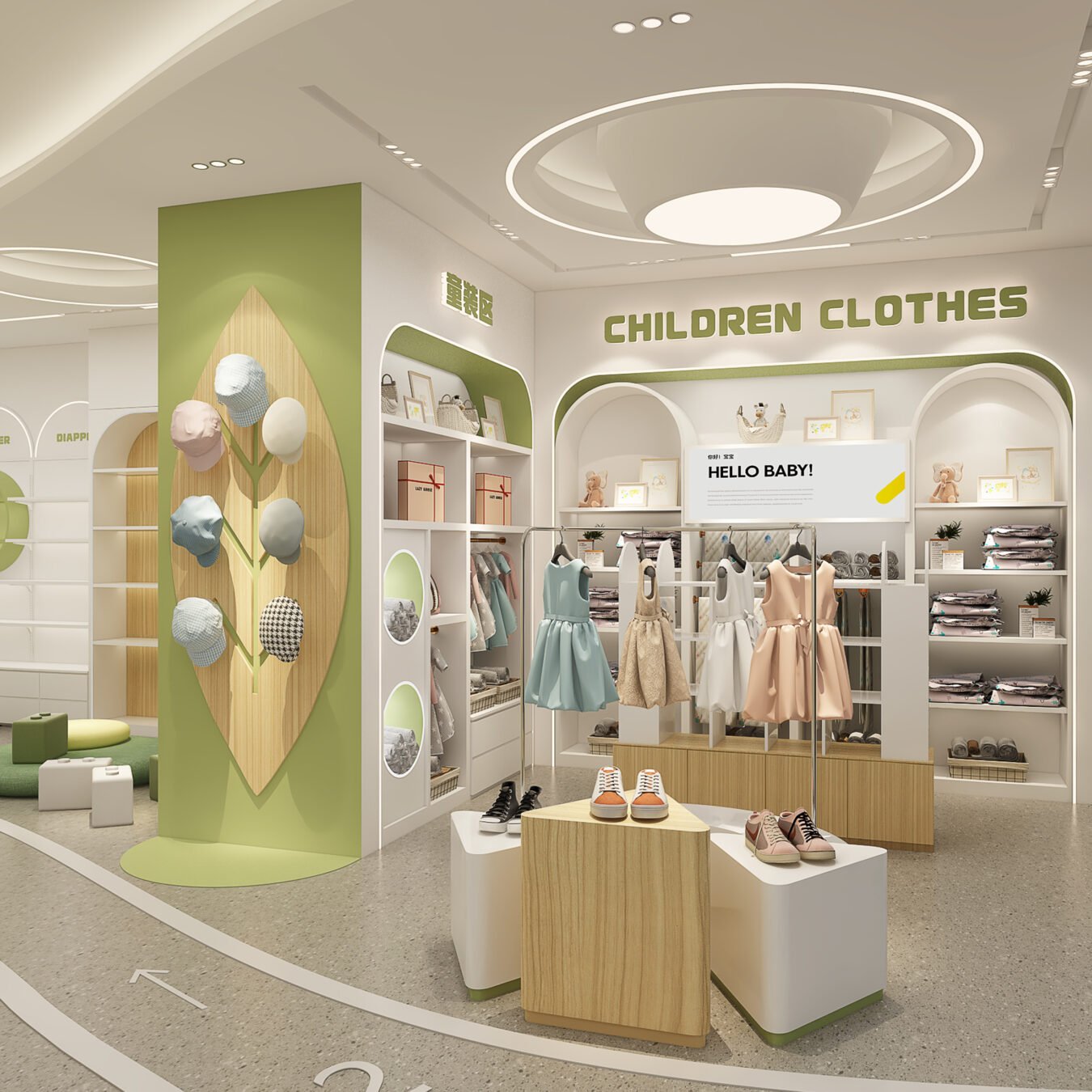 Full Custom Mother & Baby Store Interior Furniture Set - Maternity & Baby Shop Displays