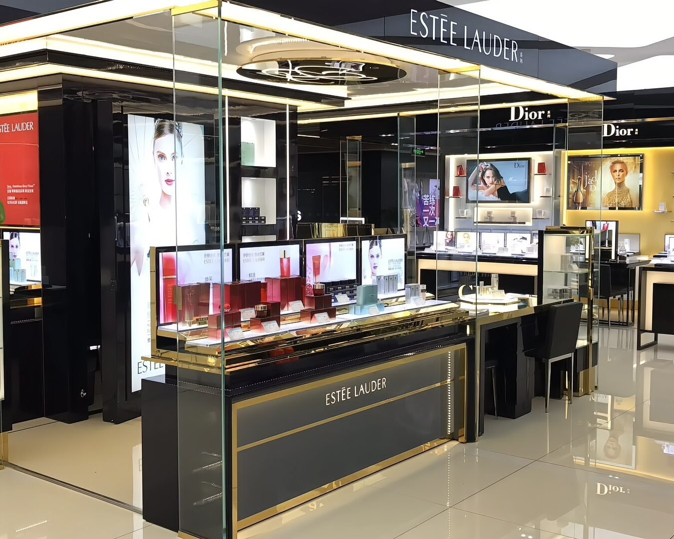Mall Beauty Island Store — Custom Cosmetics Display Fixtures | Winka Display - Custom Store Display Solutions