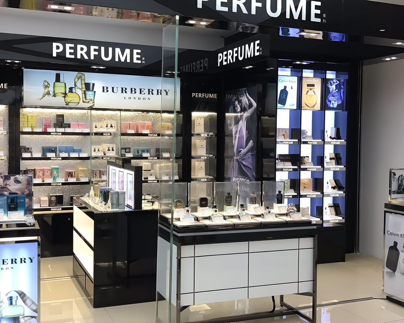 Mall Beauty Island Store — Custom Cosmetics Display Fixtures | Winka Display - Custom Store Display Solutions
