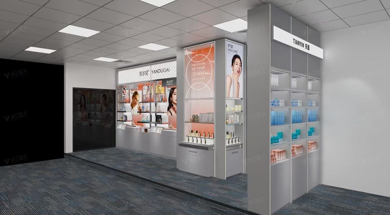 Beauty Store Display Fixtures: Hair Care & Skincare Zones - Custom Store Display Solutions