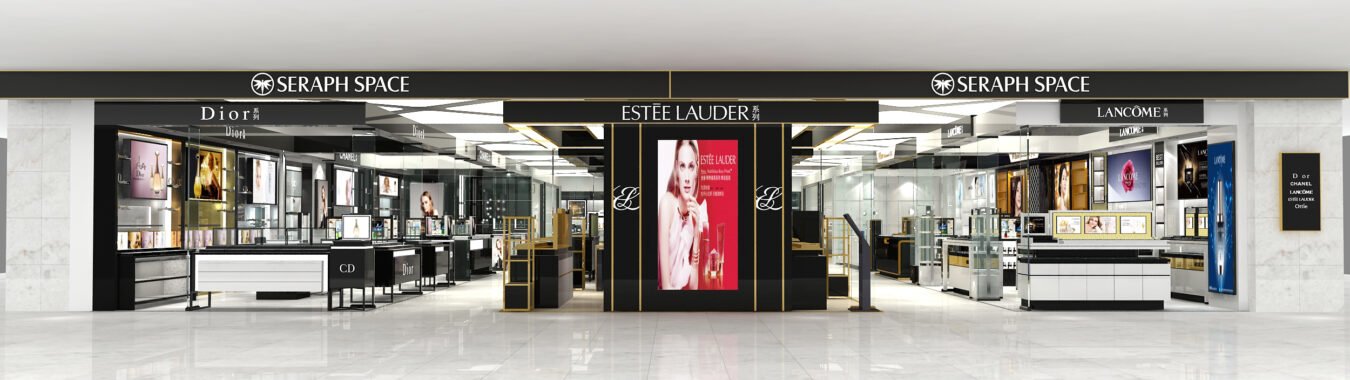 Mall Beauty Island Store — Custom Cosmetics Display Fixtures | Winka Display - Custom Store Display Solutions