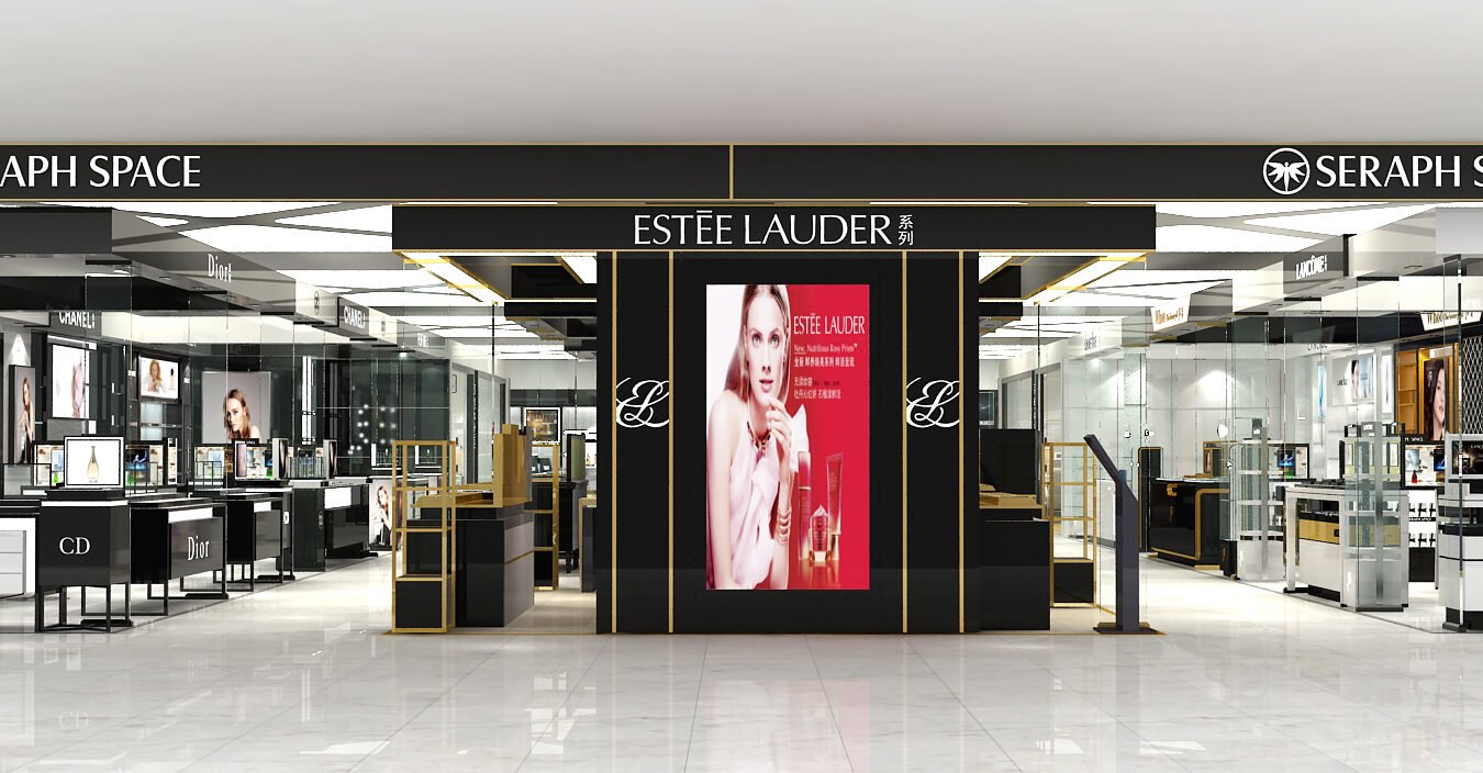 Mall Beauty Island Store — Custom Cosmetics Display Fixtures | Winka Display - Custom Store Display Solutions