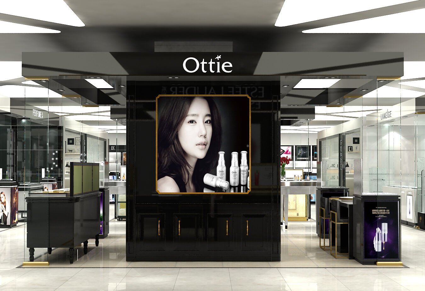 Mall Beauty Island Store — Custom Cosmetics Display Fixtures | Winka Display - Custom Store Display Solutions