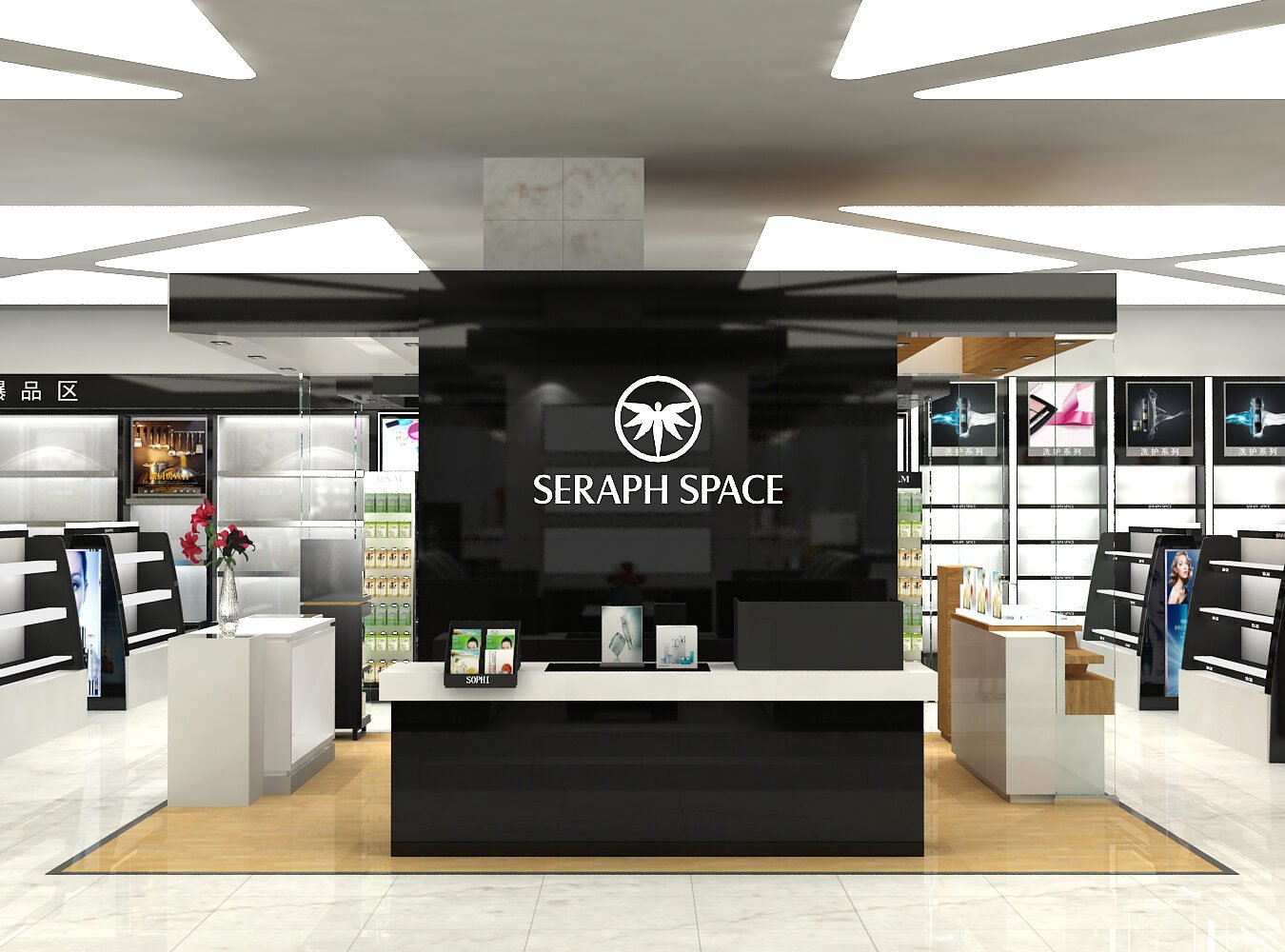 Mall Beauty Island Store — Custom Cosmetics Display Fixtures | Winka Display - Custom Store Display Solutions