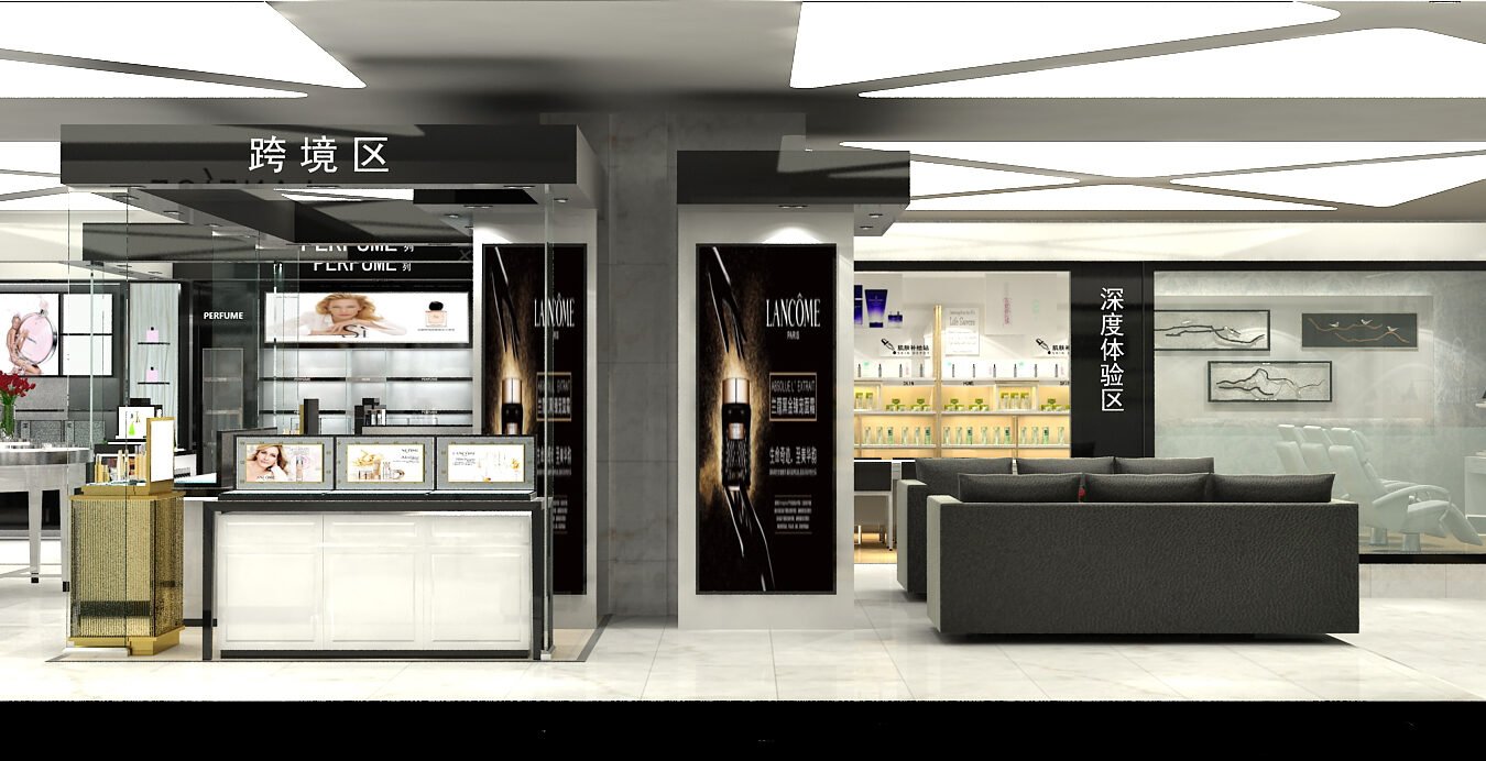 Mall Beauty Island Store — Custom Cosmetics Display Fixtures | Winka Display - Custom Store Display Solutions